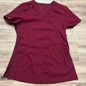Maroon Koi Lite Scrub Set. XXS